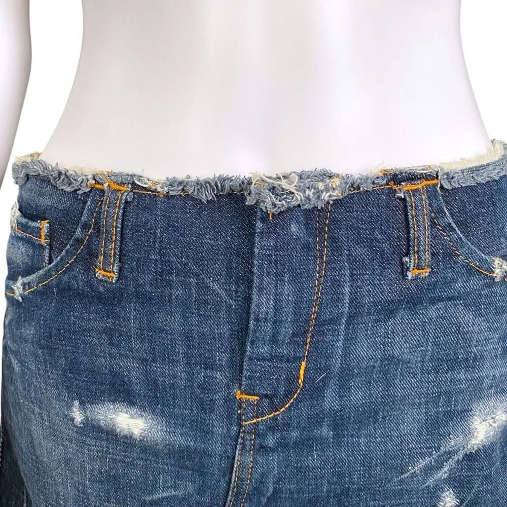euro y2k grunge low-rise mini skirt